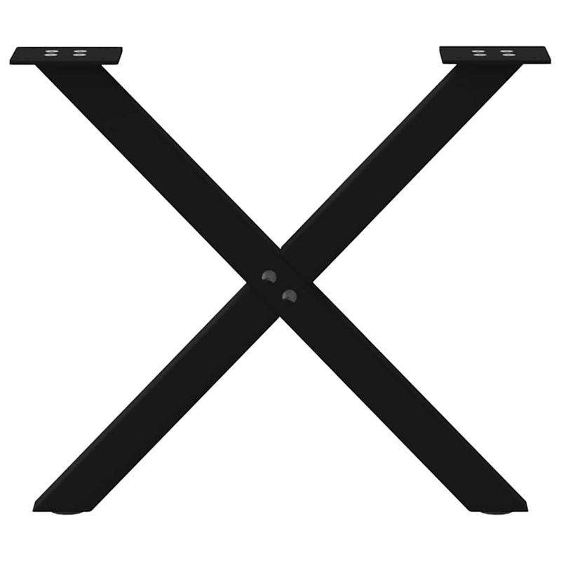 Casa si Gradina - Mobilier - Feronerie si accesorii mobila - Picioare masuta de cafea in forma de X 2 buc Negru Otel - Infinity.ro