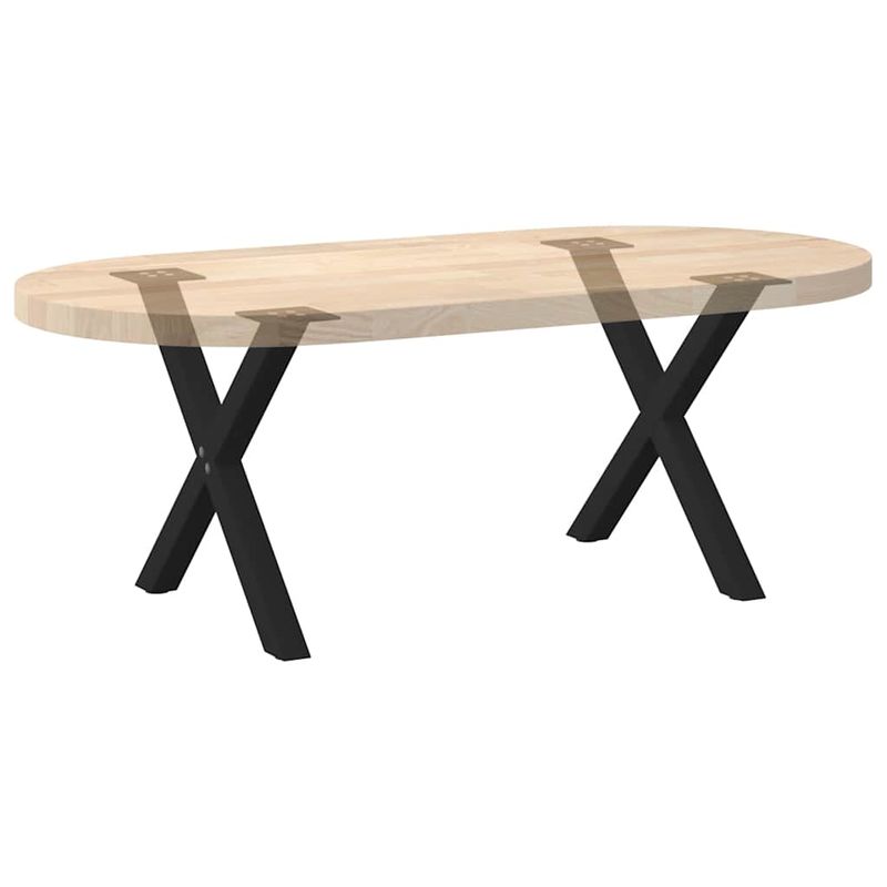 Casa si Gradina - Mobilier - Feronerie si accesorii mobila - Picioare masuta de cafea in forma de X 2 buc Negru Otel - Infinity.ro