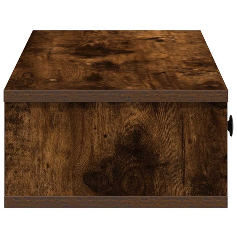 Casa si Gradina - Mobilier - Biblioteci si rafturi - Rafturi - Raft de perete cu sertare Stejar afumat Lemn prelucrat, mărime 60x28x15 cm - Infinity.ro