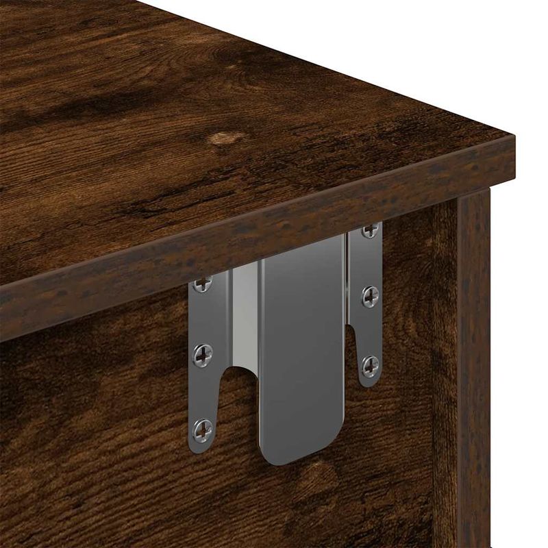 Casa si Gradina - Mobilier - Biblioteci si rafturi - Rafturi - Raft de perete cu sertare Stejar afumat Lemn prelucrat, mărime 60x28x15 cm - Infinity.ro