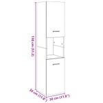 Casa si Gradina - Mobilier - Mobilier baie - Comode baie - Dulap suspendat de baie, lemn vechi 30x30x130 cm lemn prelucrat - Infinity.ro