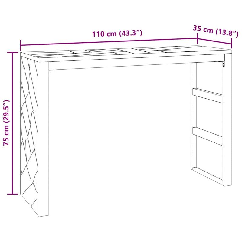 Casa si Gradina - Mobilier - Comode si corpuri - Console - Consola 110x35x75 cm din lemn masiv de tec - Infinity.ro