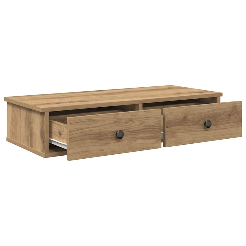 Casa si Gradina - Mobilier - Biblioteci si rafturi - Rafturi - Raft de perete cu sertare Stejar artizanal Lemn prelucrat, mărime 80x34x17 cm - Infinity.ro