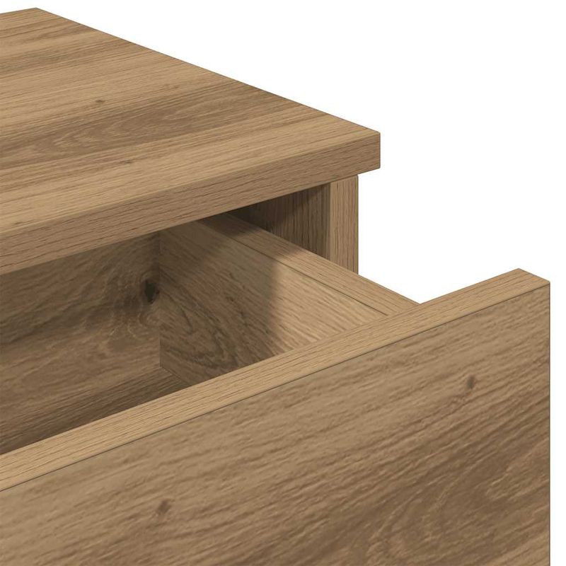 Casa si Gradina - Mobilier - Biblioteci si rafturi - Rafturi - Raft de perete cu sertare Stejar artizanal Lemn prelucrat, mărime 80x34x17 cm - Infinity.ro