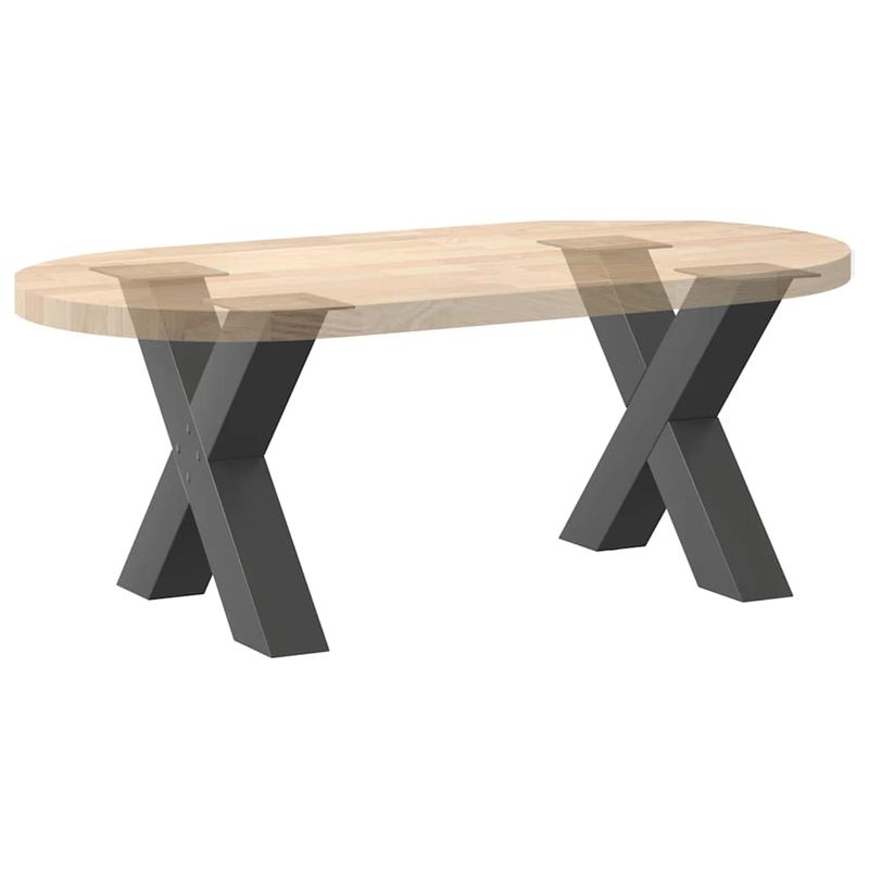 Casa si Gradina - Mobilier - Feronerie si accesorii mobila - Picioare pentru masuta cafea in forma de X, 2 buc Antracit Otel, mărime 50x(42-43) cm (80 mm) - Infinity.ro