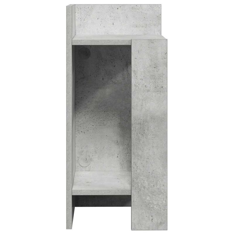 Casa si Gradina - Mobilier - Mese si birouri - Mese living - Masa laterala cu polita gri beton 25,5x27x60 cm - Infinity.ro