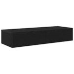 Casa si Gradina - Mobilier - Biblioteci si rafturi - Rafturi - Raft de perete cu sertare negru 100x36x19 cm lemn prelucrat - Infinity.ro