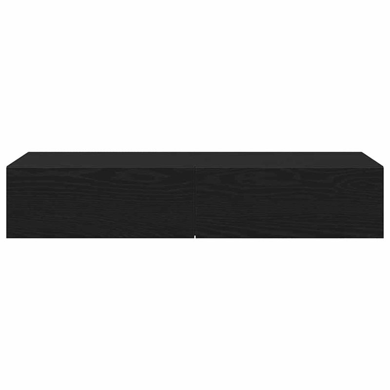 Casa si Gradina - Mobilier - Biblioteci si rafturi - Rafturi - Raft de perete cu sertare negru 100x36x19 cm lemn prelucrat - Infinity.ro