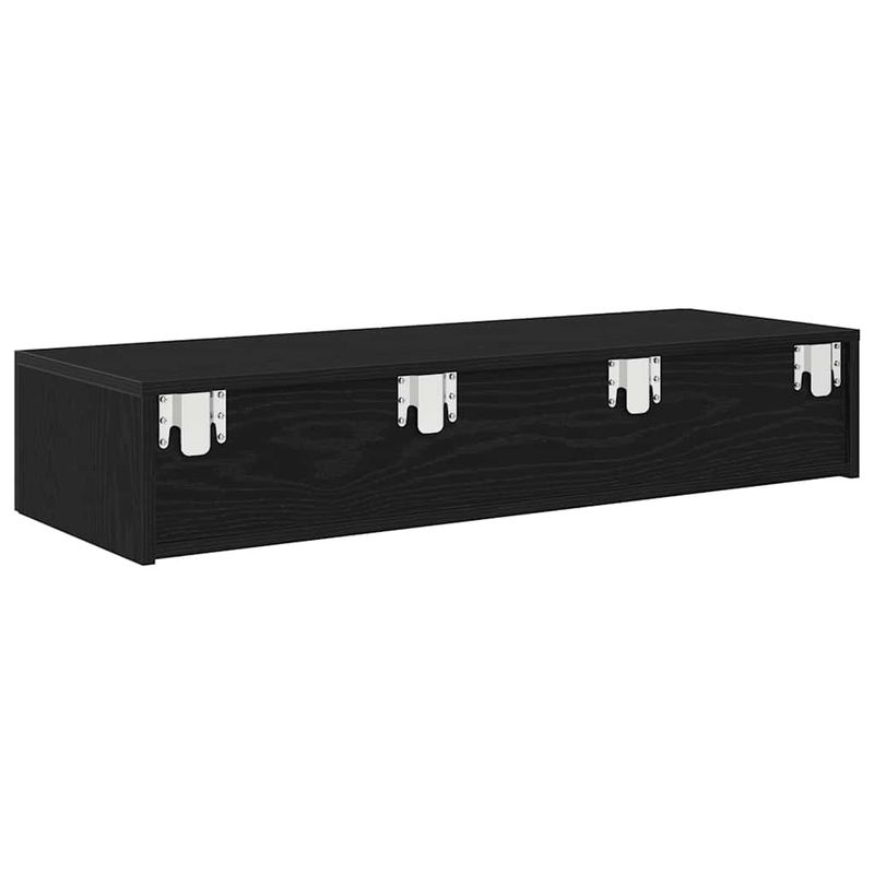 Casa si Gradina - Mobilier - Biblioteci si rafturi - Rafturi - Raft de perete cu sertare negru 100x36x19 cm lemn prelucrat - Infinity.ro