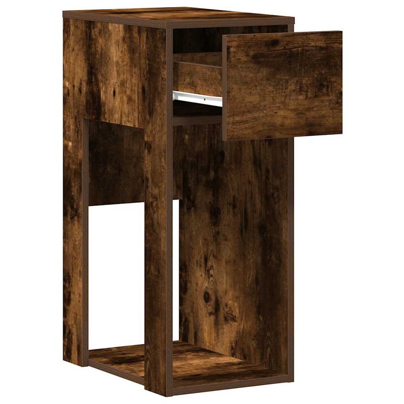 Casa si Gradina - Mobilier - Mese si birouri - Birouri - Suport turn pentru computer cu sertar Stejar afumat 30x44x74 cm - Infinity.ro