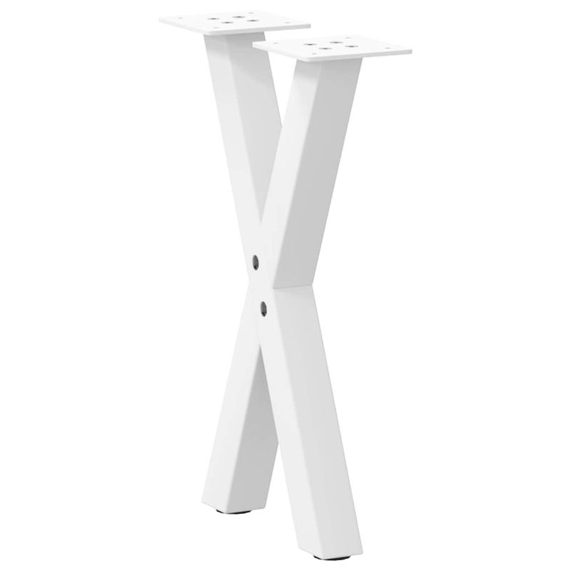 Casa si Gradina - Mobilier - Feronerie si accesorii mobila - Picioare masuta cafea in forma X, 2 buc alb 28x(42-43) cm otel, mărime 28x(42-43) cm (40 mm) - Infinity.ro