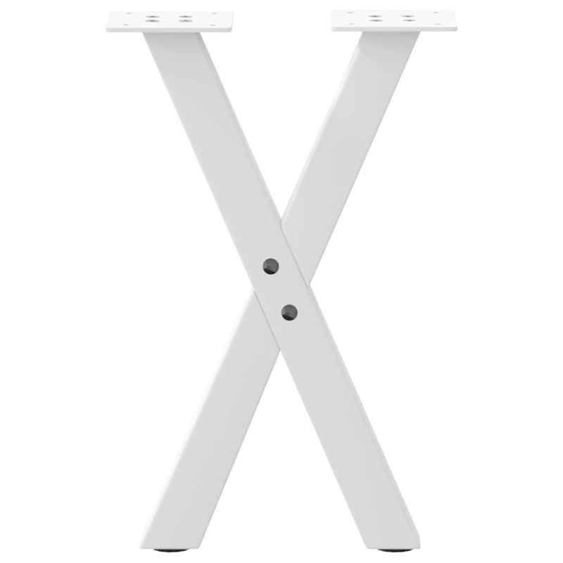 Casa si Gradina - Mobilier - Feronerie si accesorii mobila - Picioare masuta cafea in forma X, 2 buc alb 28x(42-43) cm otel, mărime 28x(42-43) cm (40 mm) - Infinity.ro