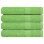 Casa si Gradina - Textile si covoare - Textile baie - Prosoape - Prosoape sauna 4 buc Verde mar 80x200 cm 360 g/m² 100% bumbac - Infinity.ro