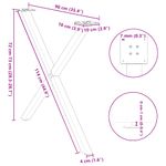 Casa si Gradina - Mobilier - Feronerie si accesorii mobila - Picioare pentru masa in forma X, 2 buc Negru 90x(72-73) cm Otel, mărime 90x(72-73) cm (40 mm) - Infinity.ro