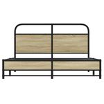 Casa si Gradina - Mobilier - Paturi si accesorii - Paturi - Cadru de pat metalic fara saltea, stejar sonoma, 160x200 cm - Infinity.ro