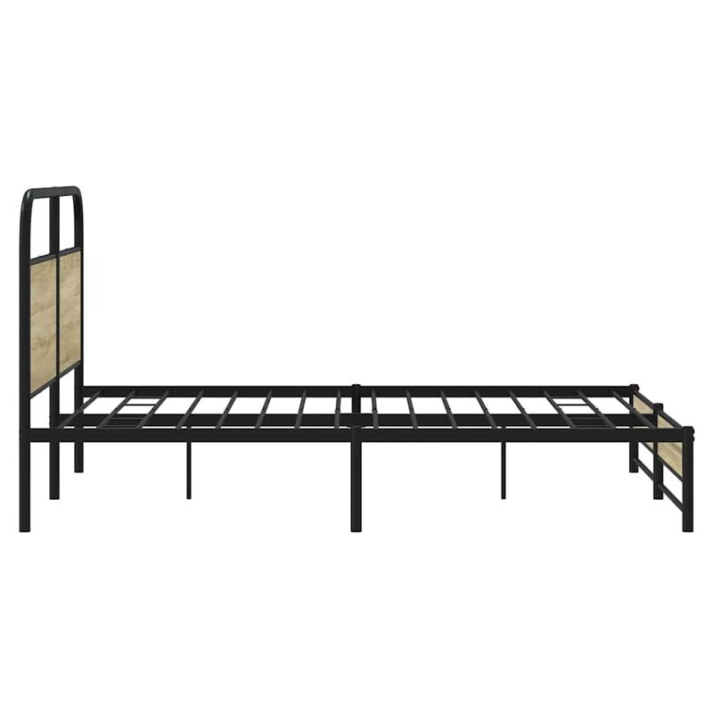 Casa si Gradina - Mobilier - Paturi si accesorii - Paturi - Cadru de pat metalic fara saltea, stejar sonoma, 160x200 cm - Infinity.ro