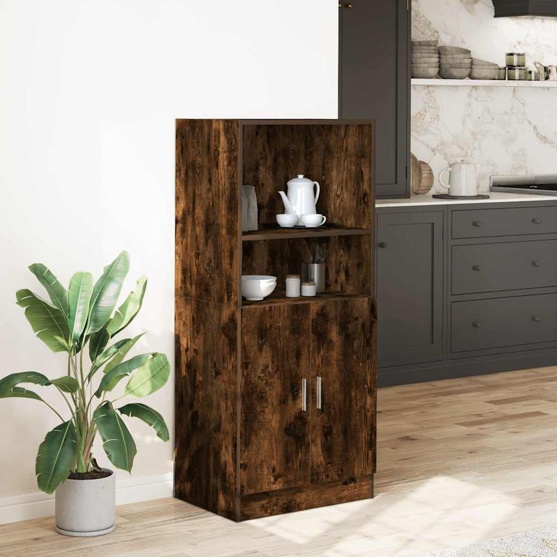 Casa si Gradina - Mobilier - Comode si corpuri - Corpuri bucatarie - Dulap de bucatarie, stejar fumuriu, 57x41,5x131,5 cm, lemn - Infinity.ro