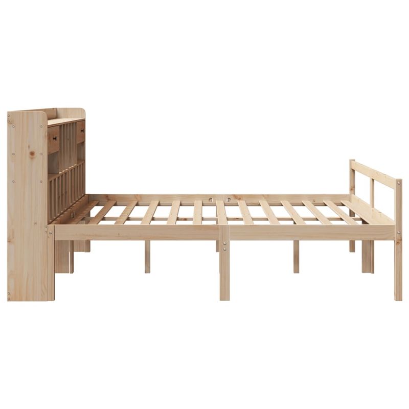 Casa si Gradina - Mobilier - Paturi si accesorii - Paturi - Pat cu biblioteca fara saltea, 180x200 cm, lemn masiv de pin - Infinity.ro