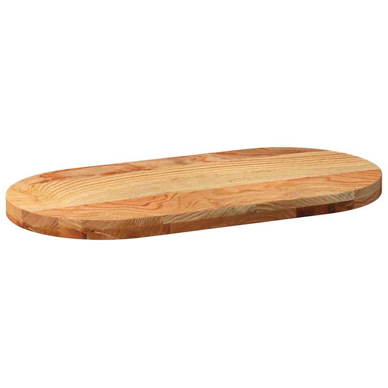 Casa si Gradina - Mobilier - Feronerie si accesorii mobila - Blat de masa maro deschis 80x40x4 cm lemn masiv de stejar oval - Infinity.ro