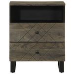Casa si Gradina - Mobilier - Comode si corpuri - Noptiere - Noptiera neagra 50x33x62 cm lemn masiv de mango - Infinity.ro