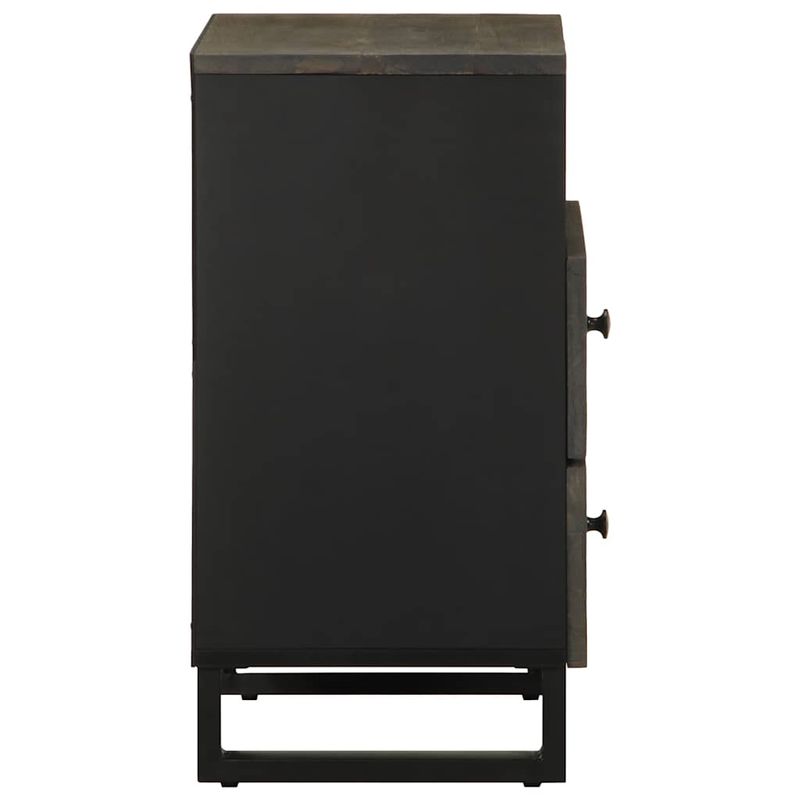 Casa si Gradina - Mobilier - Comode si corpuri - Noptiere - Noptiera neagra 50x33x62 cm lemn masiv de mango - Infinity.ro