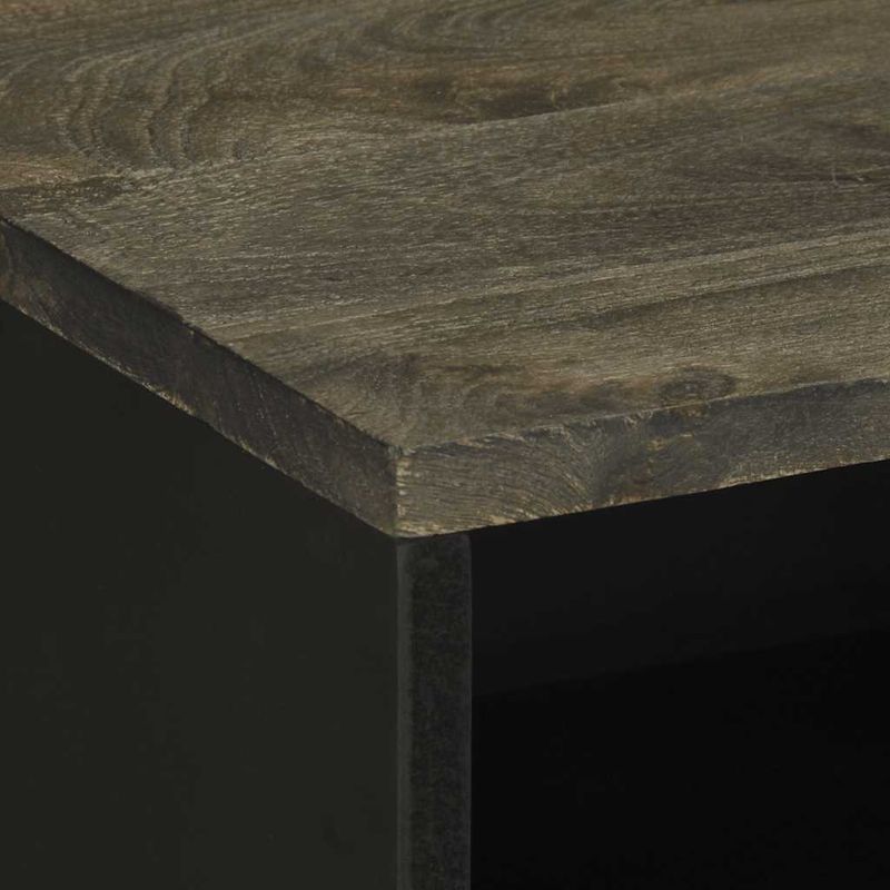 Casa si Gradina - Mobilier - Comode si corpuri - Noptiere - Noptiera neagra 50x33x62 cm lemn masiv de mango - Infinity.ro