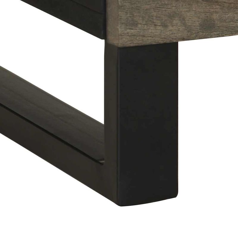 Casa si Gradina - Mobilier - Comode si corpuri - Noptiere - Noptiera neagra 50x33x62 cm lemn masiv de mango - Infinity.ro