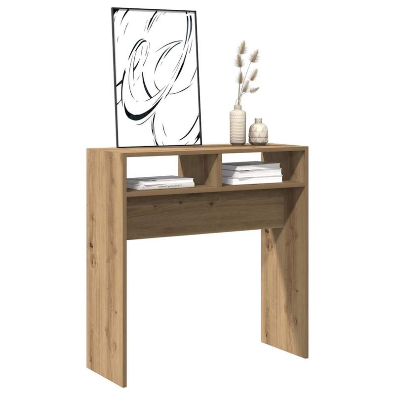 Casa si Gradina - Mobilier - Comode si corpuri - Console - Masuta consola, stejar artizanal, 78x30x80 cm, lemn prelucrat - Infinity.ro