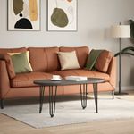 Casa si Gradina - Mobilier - Feronerie si accesorii mobila - Picioare de masa in ac de par 4 buc Negru 42 cm Otel masiv, model 3 rods - Infinity.ro