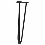 Casa si Gradina - Mobilier - Feronerie si accesorii mobila - Picioare de masa in ac de par 4 buc Negru 42 cm Otel masiv, model 3 rods - Infinity.ro
