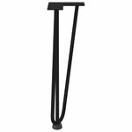 Casa si Gradina - Mobilier - Feronerie si accesorii mobila - Picioare de masa in ac de par 4 buc Negru 42 cm Otel masiv, model 3 rods - Infinity.ro