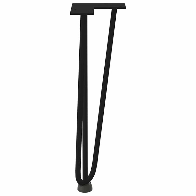 Casa si Gradina - Mobilier - Feronerie si accesorii mobila - Picioare de masa in ac de par 4 buc Negru 42 cm Otel masiv, model 3 rods - Infinity.ro
