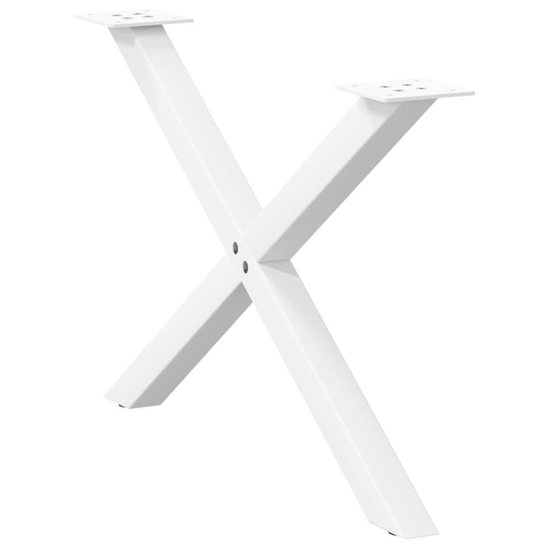Casa si Gradina - Mobilier - Feronerie si accesorii mobila - Picioare masuta cafea in forma de X, 2 buc alb 70x(42-43)cm otel, mărime 70x(42-43) cm (40 mm) - Infinity.ro