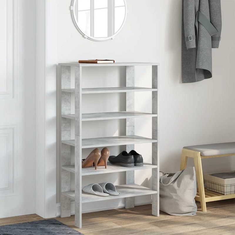Casa si Gradina - Mobilier - Organizare si depozitare - Organizator incaltaminte - Pantofar, gri beton, 61x32x105 cm, lemn prelucrat - Infinity.ro