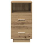 Casa si Gradina - Mobilier - Comode si corpuri - Noptiere - Noptiere 2 buc cu 2 sertare Stejar artizanal 36x36x68 cm - Infinity.ro
