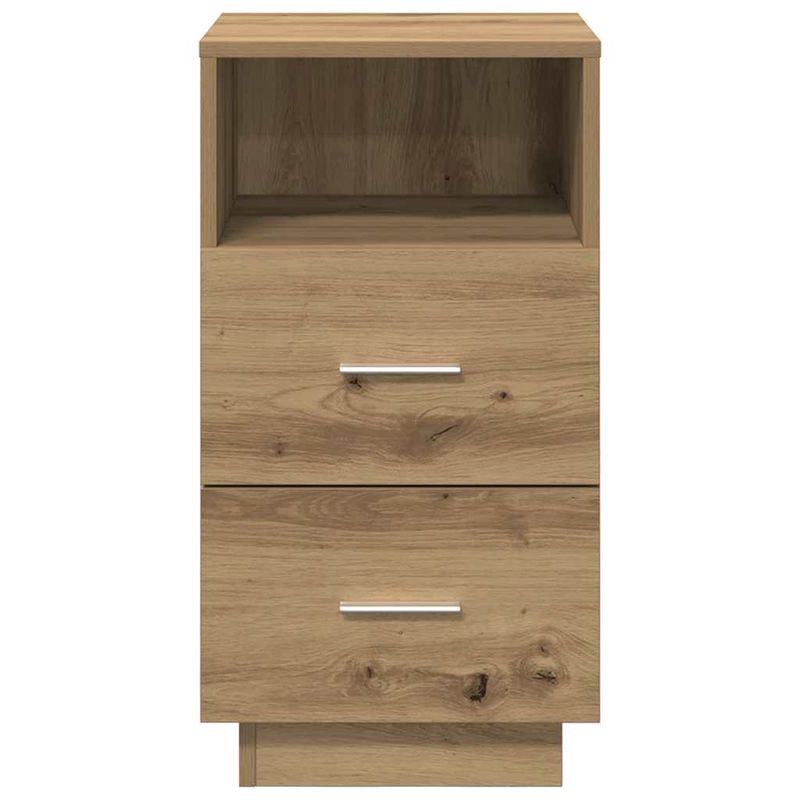 Casa si Gradina - Mobilier - Comode si corpuri - Noptiere - Noptiere 2 buc cu 2 sertare Stejar artizanal 36x36x68 cm - Infinity.ro