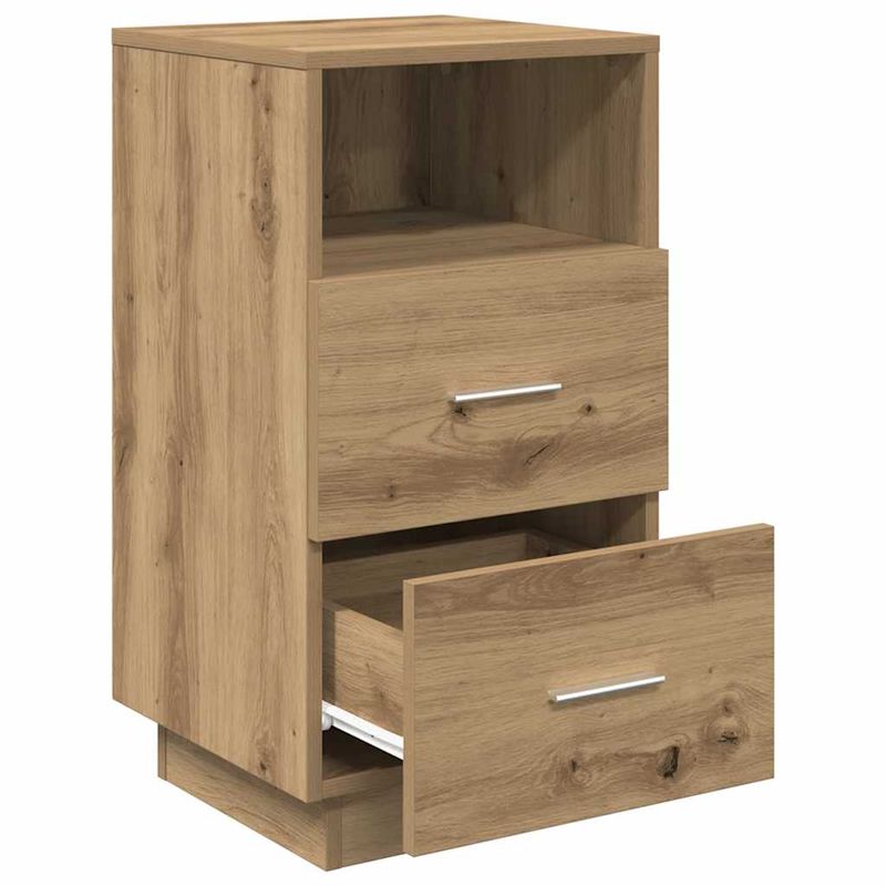 Casa si Gradina - Mobilier - Comode si corpuri - Noptiere - Noptiere 2 buc cu 2 sertare Stejar artizanal 36x36x68 cm - Infinity.ro