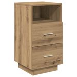 Casa si Gradina - Mobilier - Comode si corpuri - Noptiere - Noptiere 2 buc cu 2 sertare Stejar artizanal 36x36x68 cm - Infinity.ro