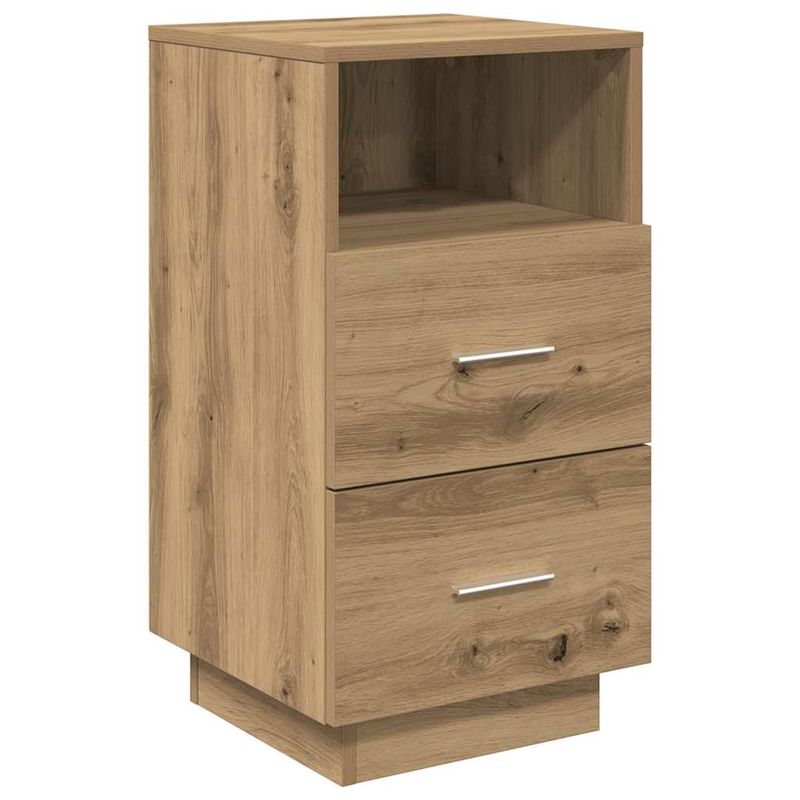 Casa si Gradina - Mobilier - Comode si corpuri - Noptiere - Noptiere 2 buc cu 2 sertare Stejar artizanal 36x36x68 cm - Infinity.ro