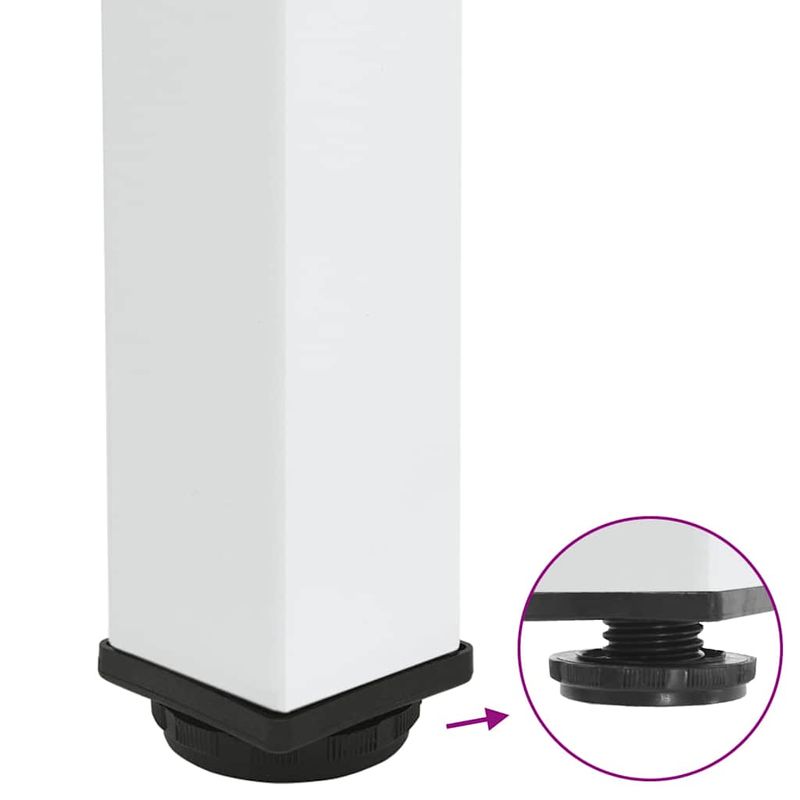 Casa si Gradina - Mobilier - Feronerie si accesorii mobila - Picioare masuta de cafea 4 buc Alb 100-102 cm Otel - Infinity.ro