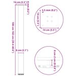 Casa si Gradina - Mobilier - Feronerie si accesorii mobila - Picioare masuta de cafea 4 buc Alb 100-102 cm Otel - Infinity.ro
