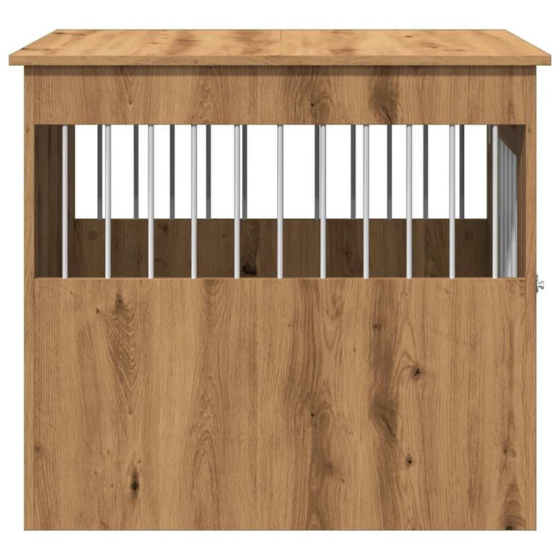 Petshop - Accesorii petshop - Culcusuri si custi - Custi interior si exterior - Lada pentru caini, Stejar artizanal 64,5x80x71 cm lemn compozit - Infinity.ro