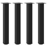 Casa si Gradina - Mobilier - Feronerie si accesorii mobila - Picioare masuta de cafea 4 buc Negru 72-74 cm Otel, mărime 72-74 cm (80 mm) - Infinity.ro