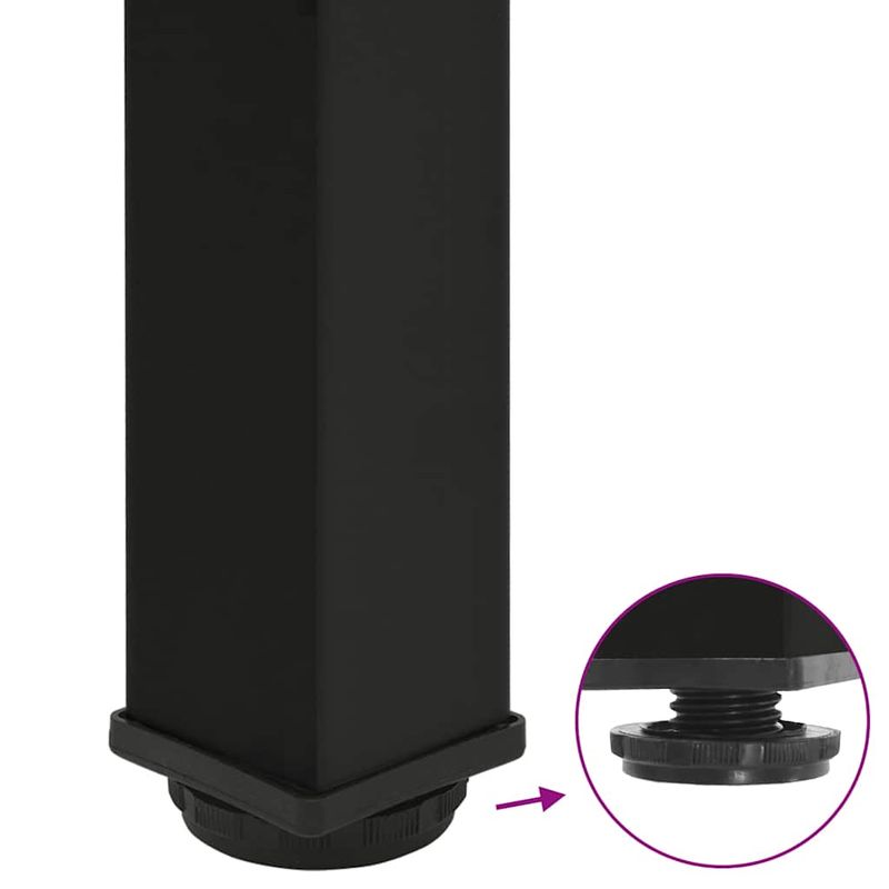 Casa si Gradina - Mobilier - Feronerie si accesorii mobila - Picioare masuta de cafea 4 buc Negru 72-74 cm Otel, mărime 72-74 cm (80 mm) - Infinity.ro