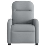 Casa si Gradina - Mobilier - Scaune si fotolii - Fotolii - Fotoliu rabatabil, gri deschis, material textil - Infinity.ro