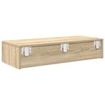 Casa si Gradina - Mobilier - Biblioteci si rafturi - Rafturi - Raft de perete cu sertare Stejar Sonoma lemn prelucrat, mărime 80x33x17 cm - Infinity.ro