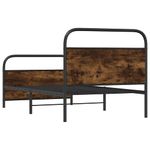 Casa si Gradina - Mobilier - Paturi si accesorii - Paturi - Cadru de pat fara saltea 107x203 cm Stejar fumuriu, model cu tăblie și suport de picioare - Infinity.ro