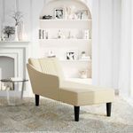Casa si Gradina - Mobilier - Scaune si fotolii - Fotolii - Sezlong cu tesatura crem pentru cotiera dreapta - Infinity.ro