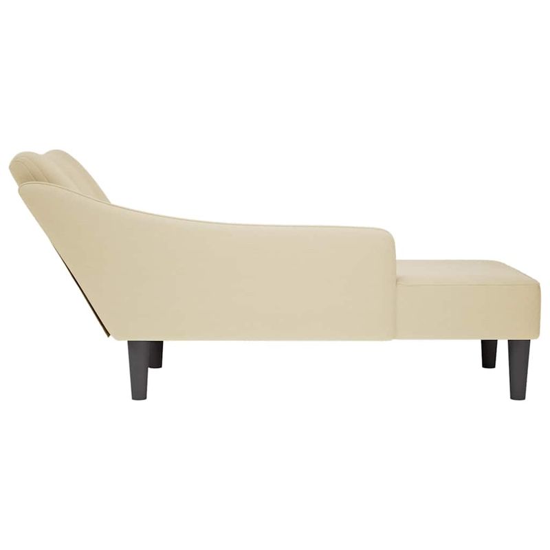 Casa si Gradina - Mobilier - Scaune si fotolii - Fotolii - Sezlong cu tesatura crem pentru cotiera dreapta - Infinity.ro