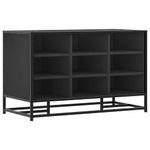 Casa si Gradina - Mobilier - Organizare si depozitare - Bancute - Banca de pantofi neagra 84x40x53,5 cm lemn si metal prelucrat - Infinity.ro